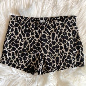 January 7 Embellished Black Party Shorts Size M